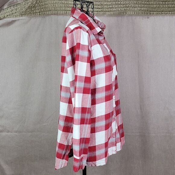 CONCEPTS SPORT Alabama Red/White/Gray Plaid Flannel‎ Shirt Medium - Picture 6 of 10